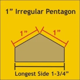 1" EPP Irregular Pentagon - 100 Pack
