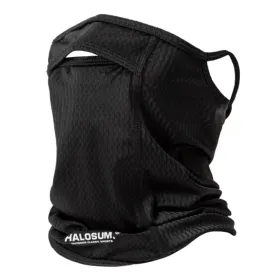2 Pcs | Black | UV Protection Breathable Cycling Face Mask with Ear Hooks | Summer Ice Silk Neck Gaiter | for Men and Women