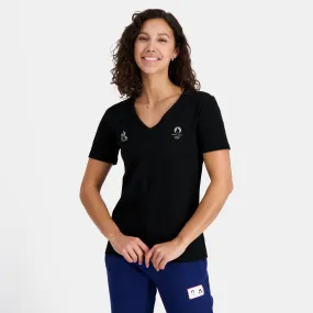 2410392-ESS P24 Tee SS Col V N°1 W black | T-shirt Femme