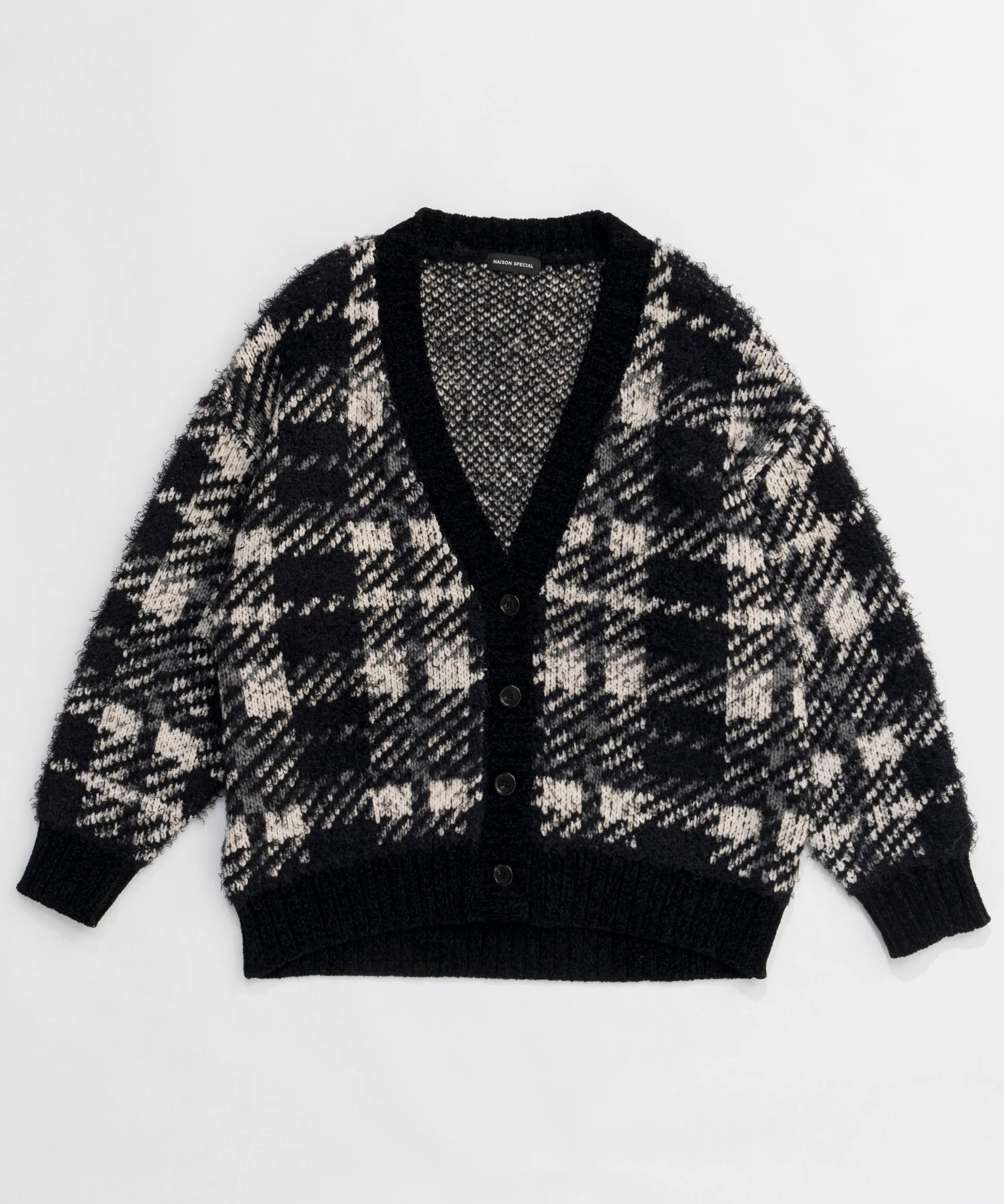 【24WINTER PRE-ORDER】Plaid Jacquard Knit Cardigan