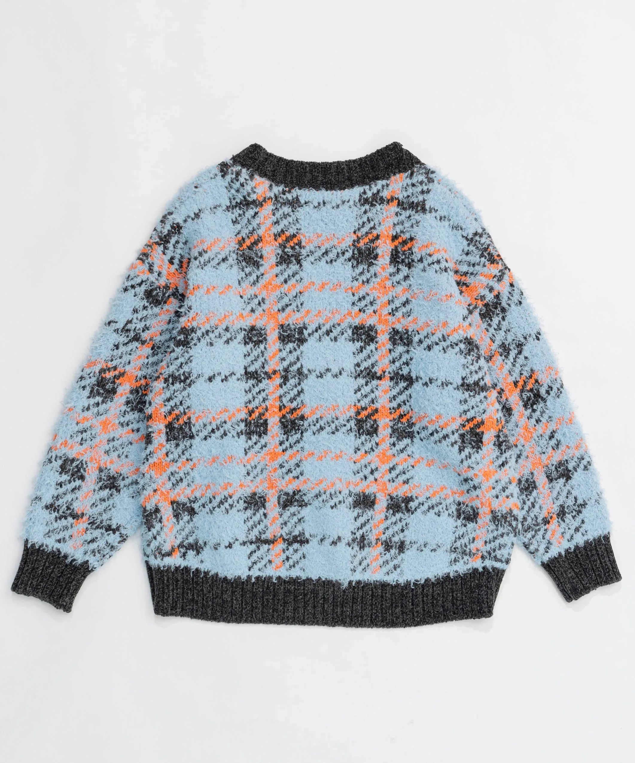 【24WINTER PRE-ORDER】Plaid Jacquard Knit Cardigan