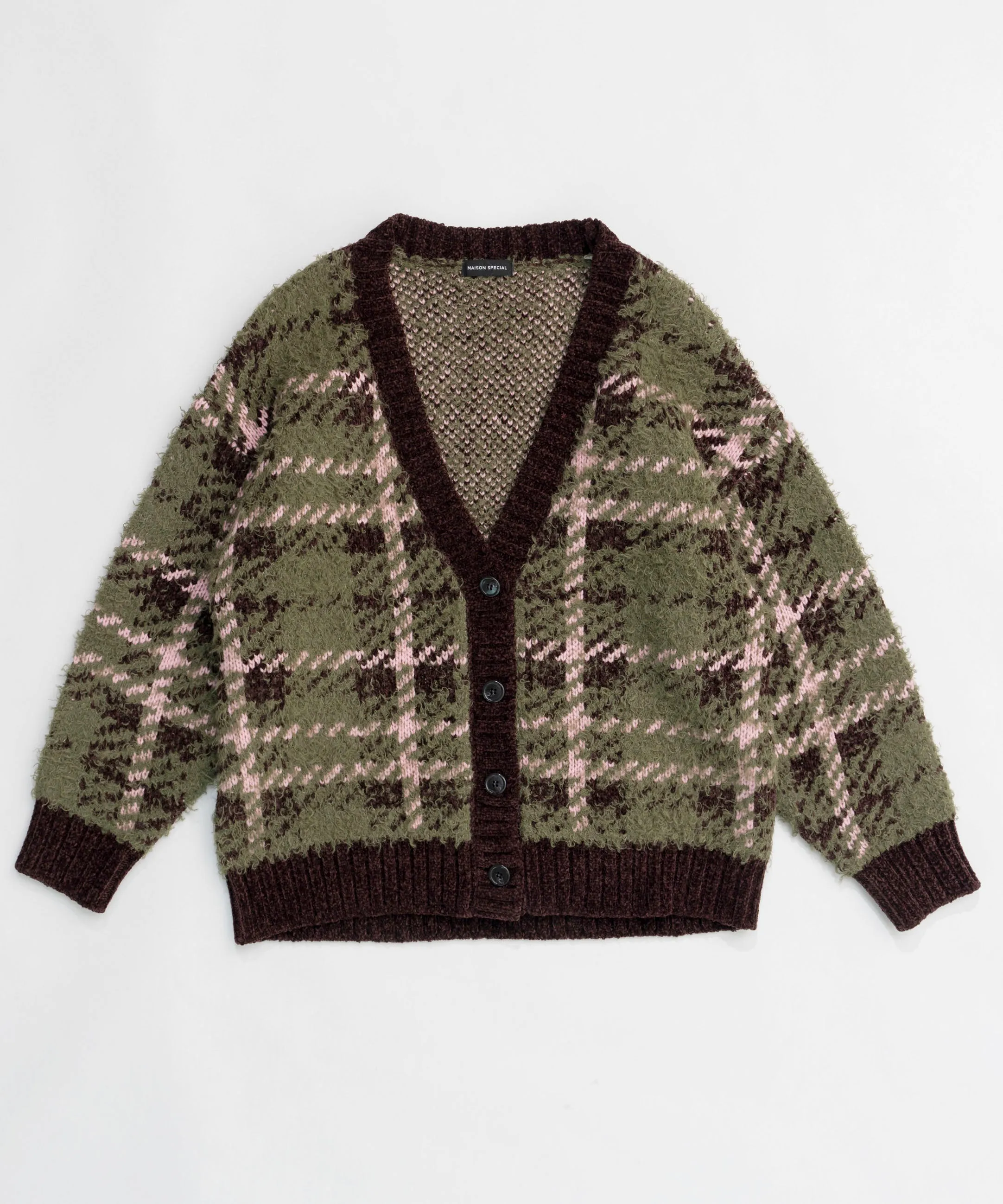 【24WINTER PRE-ORDER】Plaid Jacquard Knit Cardigan