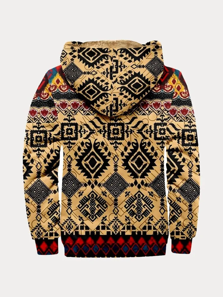 Abstract Graphic Hooded Jacket
