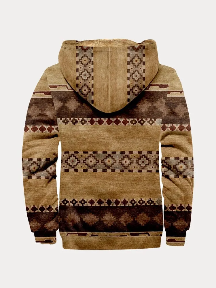 Abstract Graphic Hooded Jacket