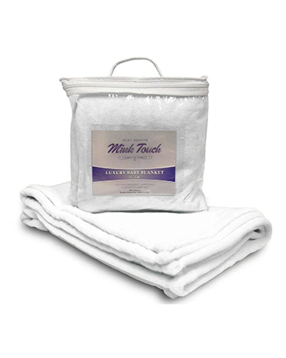 Alpine Fleece 8722 Mink Touch Luxury Baby Blanket - 30 in W x 40 in L