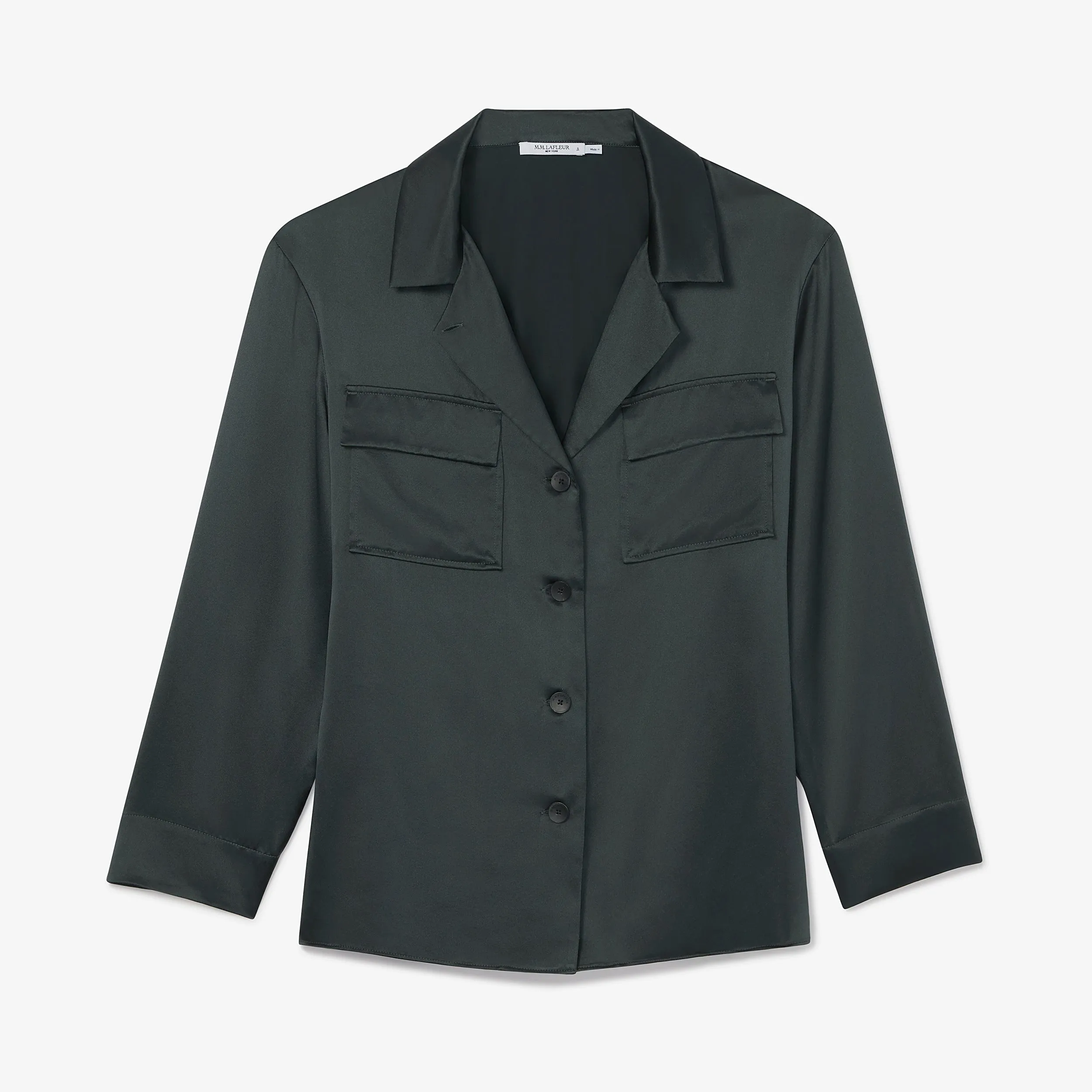 Alyssa Jacket - Washable Silk Charmeuse :: Hunter