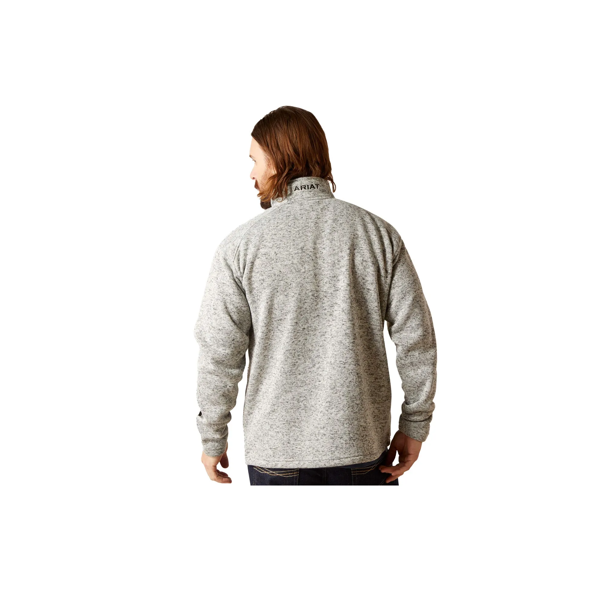 Ariat Caldwell Logo 1/4 Zip Sweater Nulla Heather