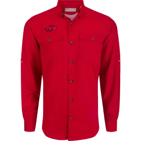 Arkansas Frat Dobby Long Sleeve Shirt