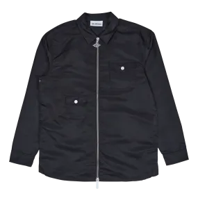 Army Zip Overshirt Black