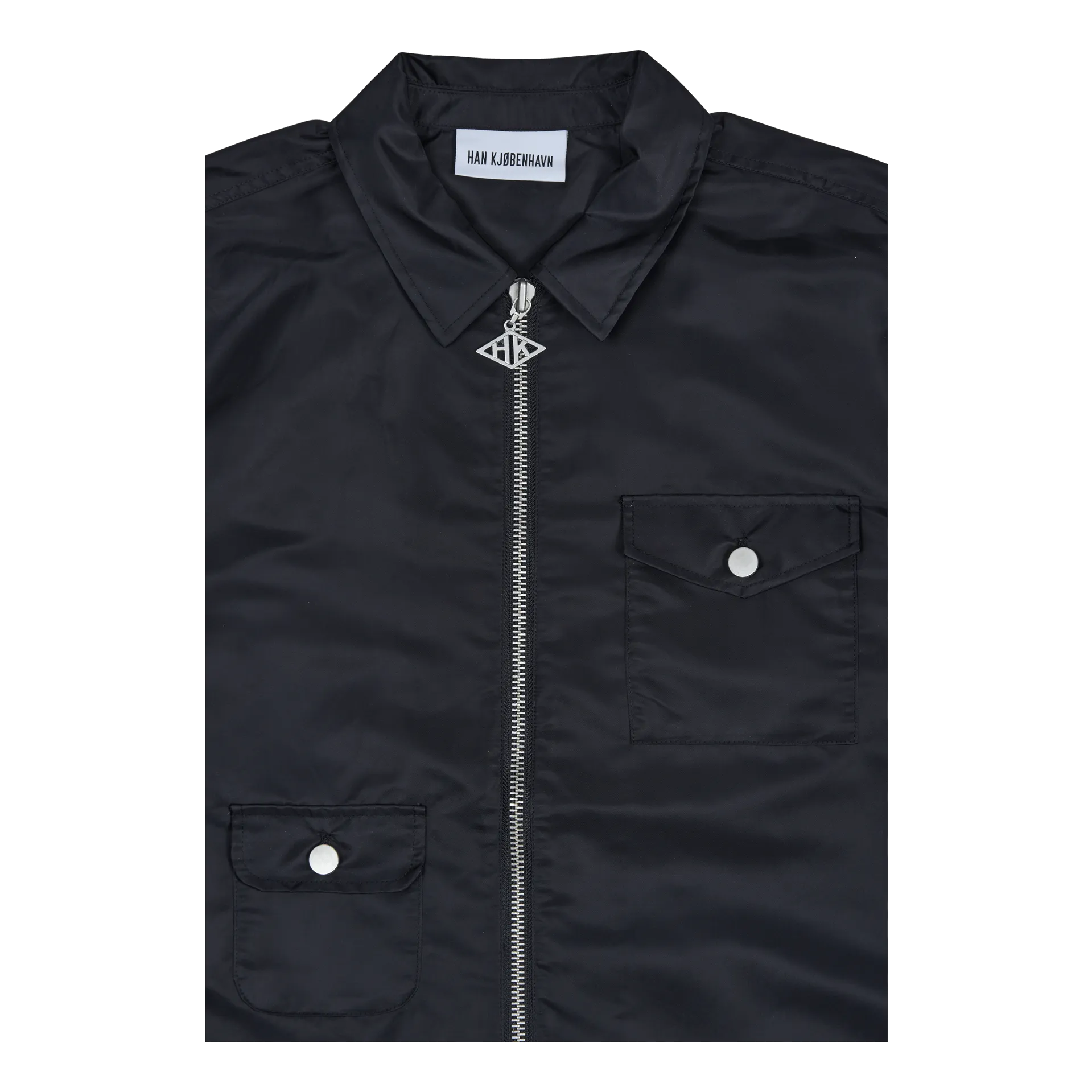 Army Zip Overshirt Black