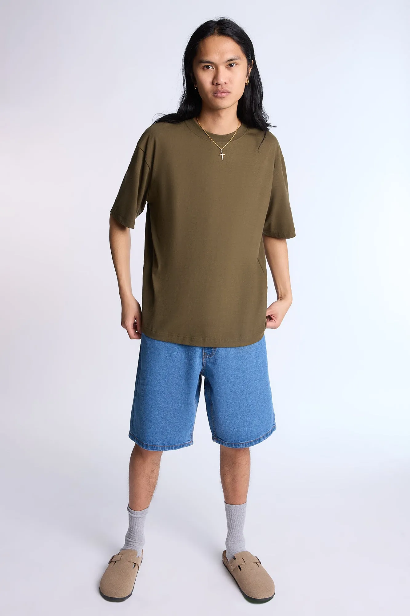 Arsenic Mens Loose Fit Denim Shorts