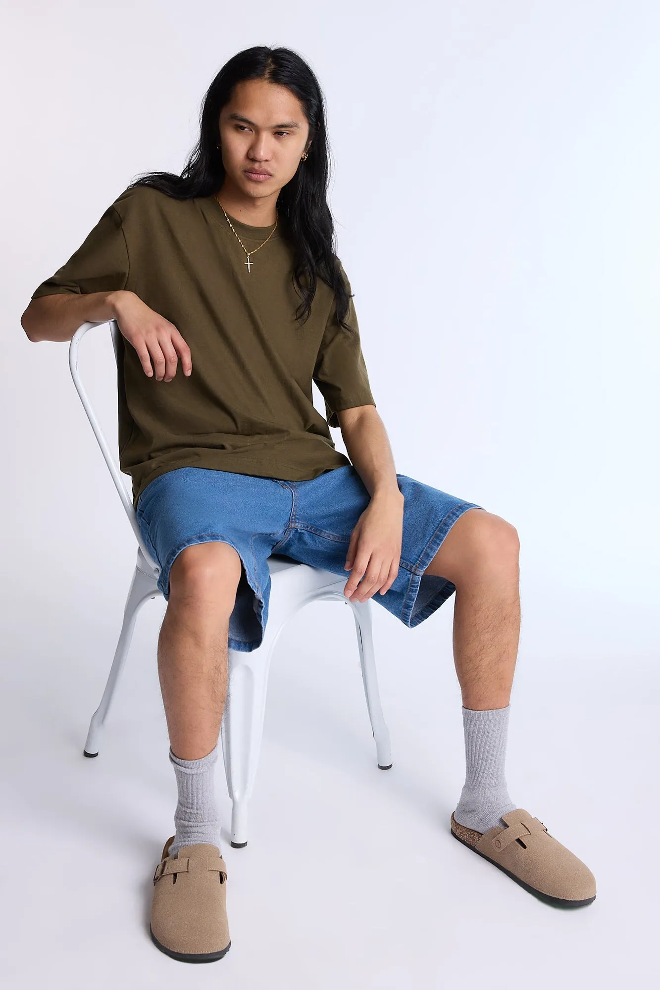 Arsenic Mens Loose Fit Denim Shorts