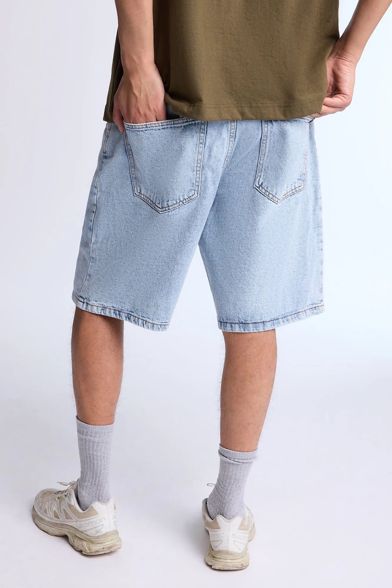 Arsenic Mens Loose Fit Denim Shorts