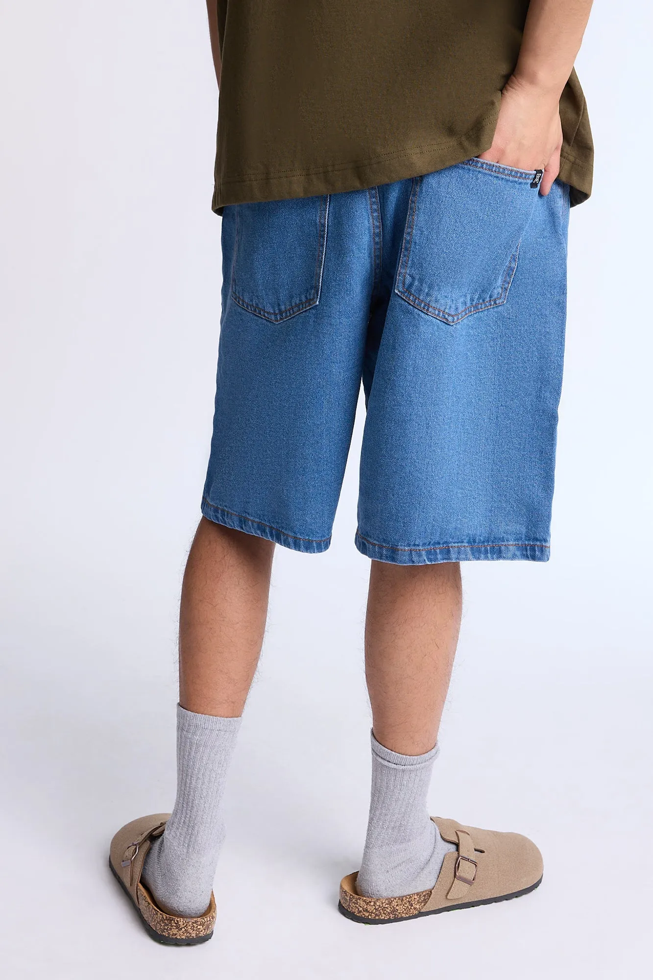 Arsenic Mens Loose Fit Denim Shorts
