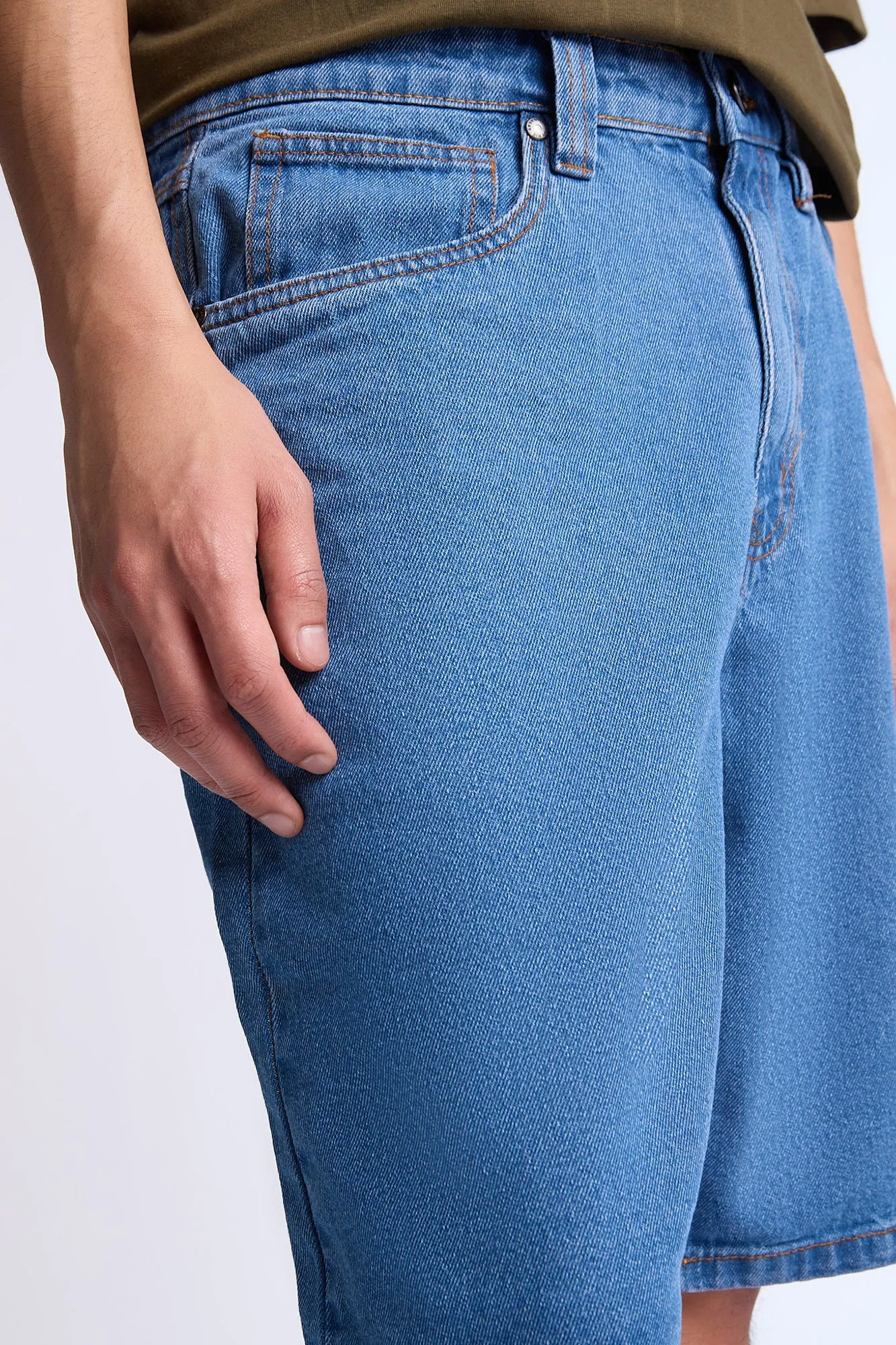 Arsenic Mens Loose Fit Denim Shorts