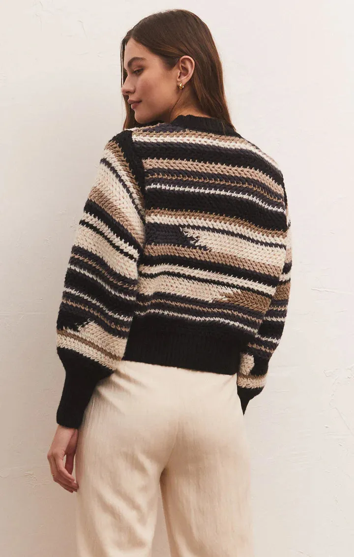 Asheville Stripe Sweater | Black