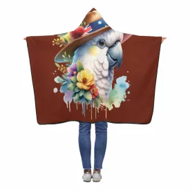 Australian Animal Cockatoo Awd1334  Hooded Blanket 50"x40"