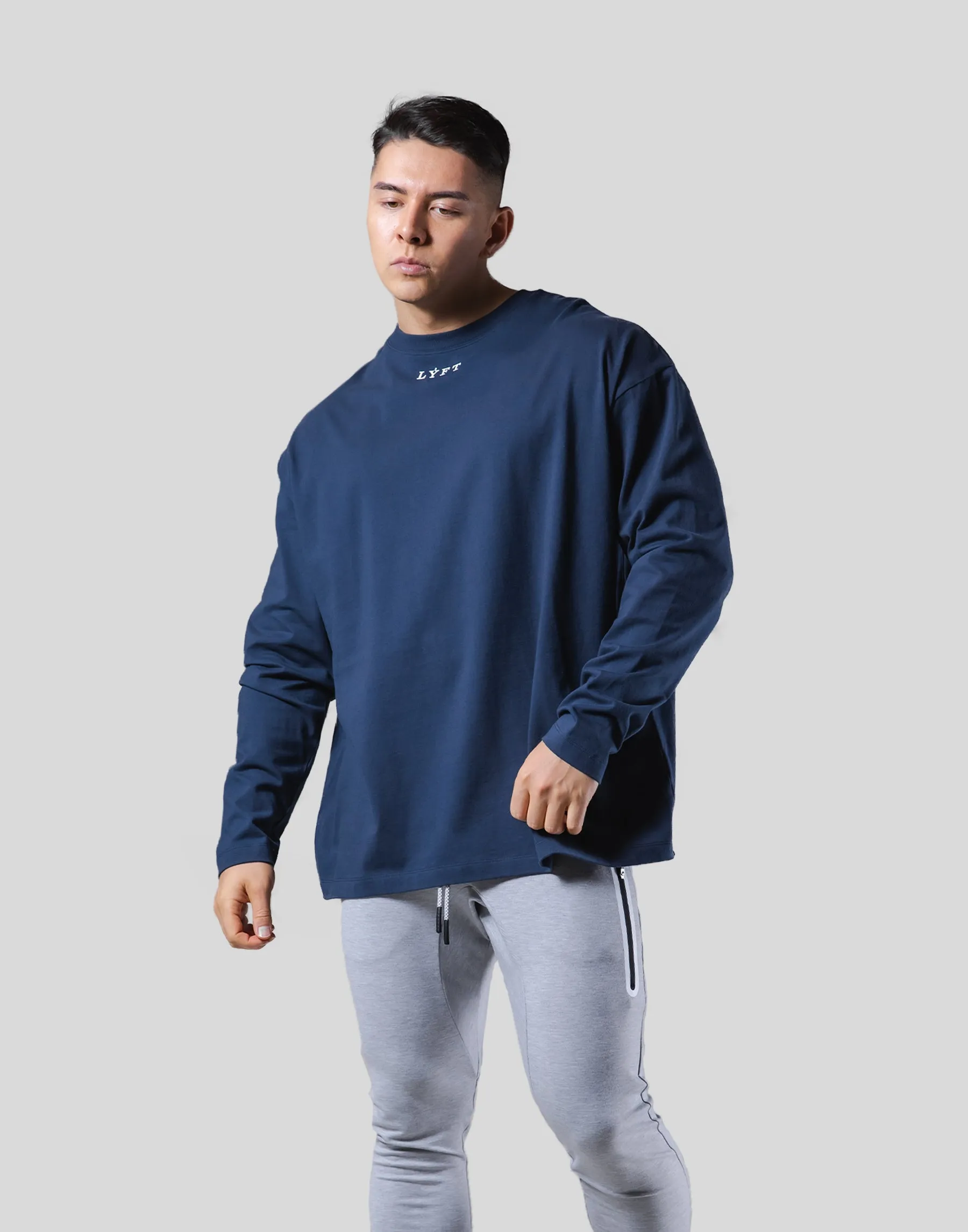 Back Arch Flag Long T-Shirt - Navy