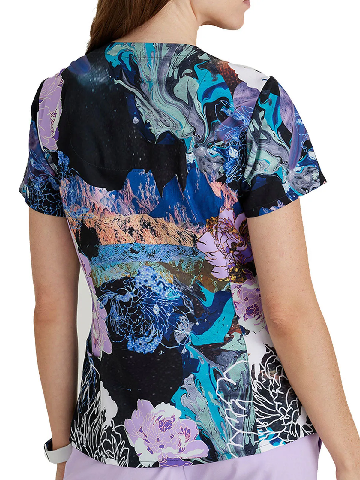 Barco One - Women’s Thrive Print V-Neck Scrub Top