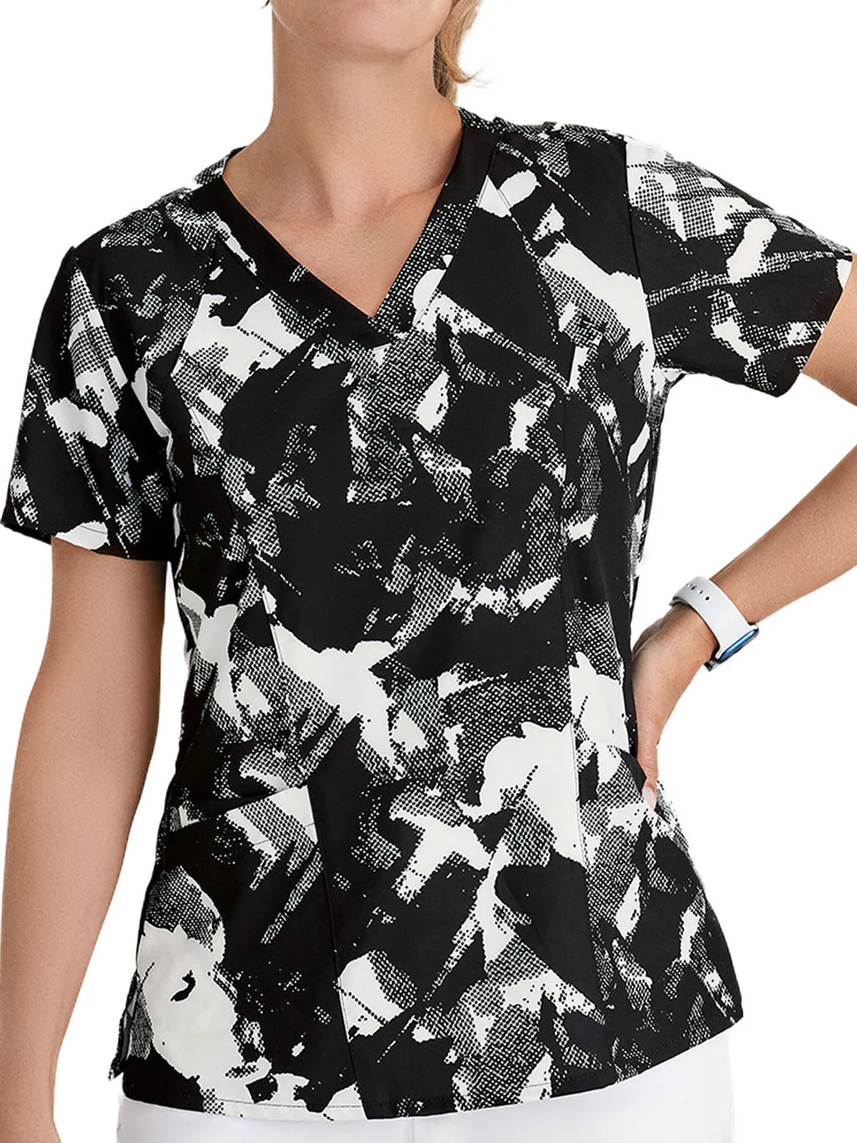 Barco One - Women’s Thrive Print V-Neck Scrub Top