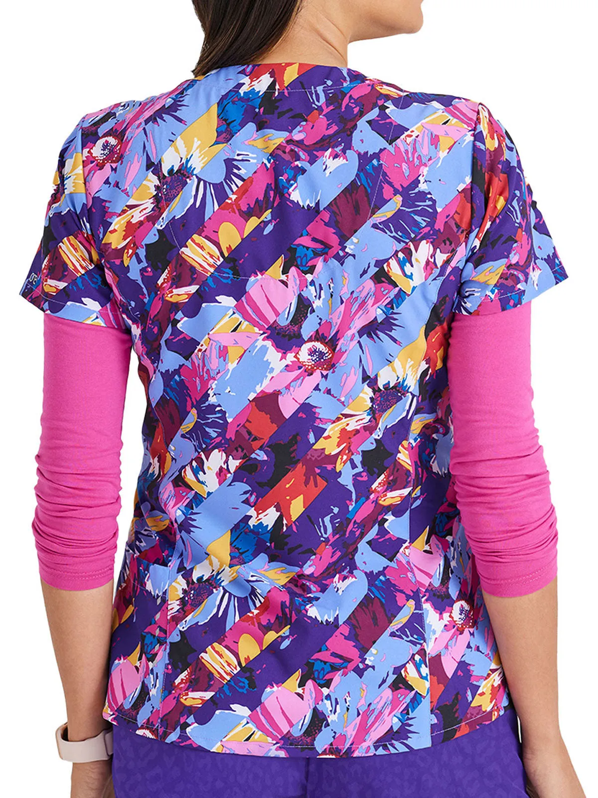 Barco One - Women’s Thrive Print V-Neck Scrub Top