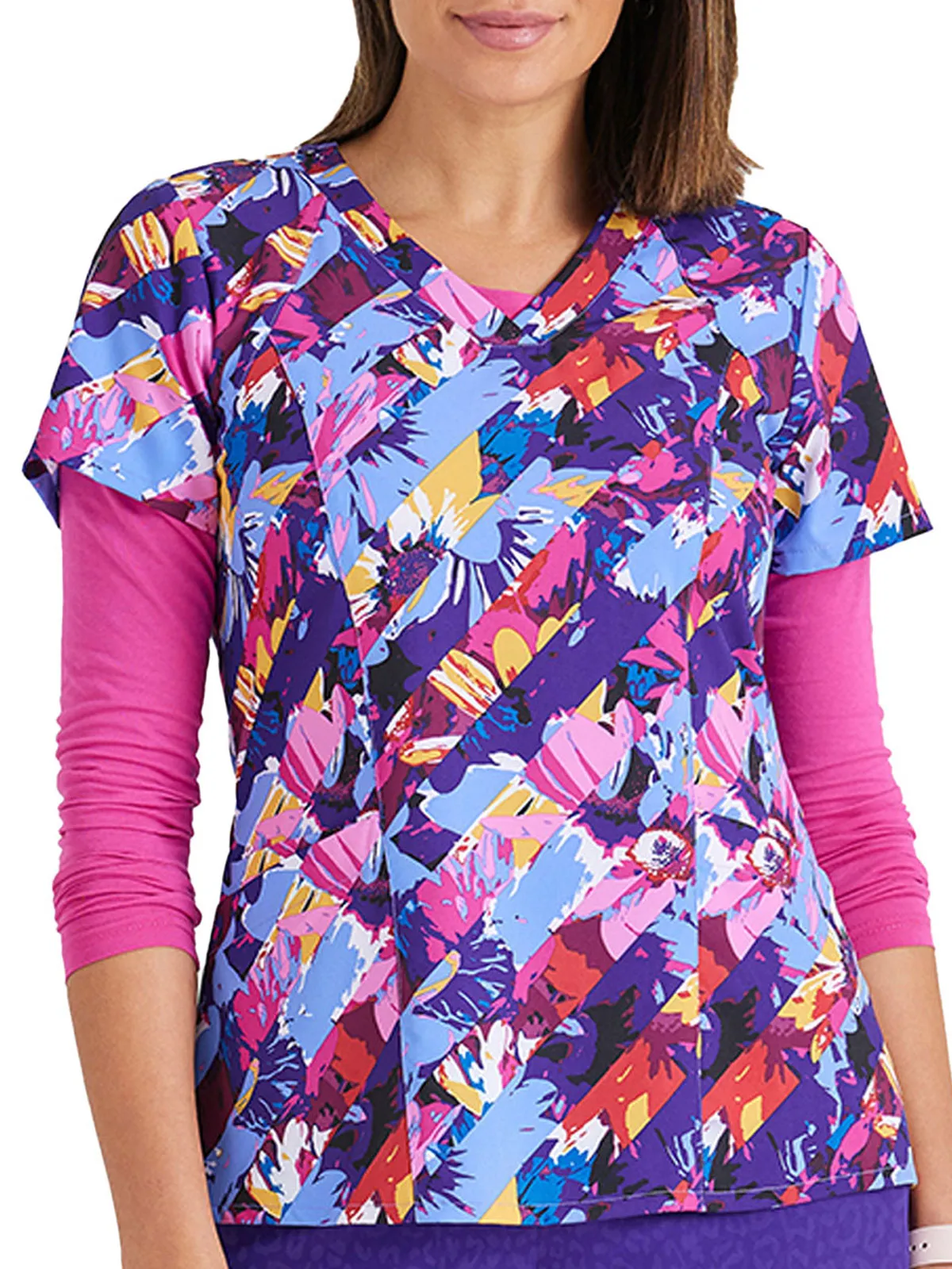 Barco One - Women’s Thrive Print V-Neck Scrub Top