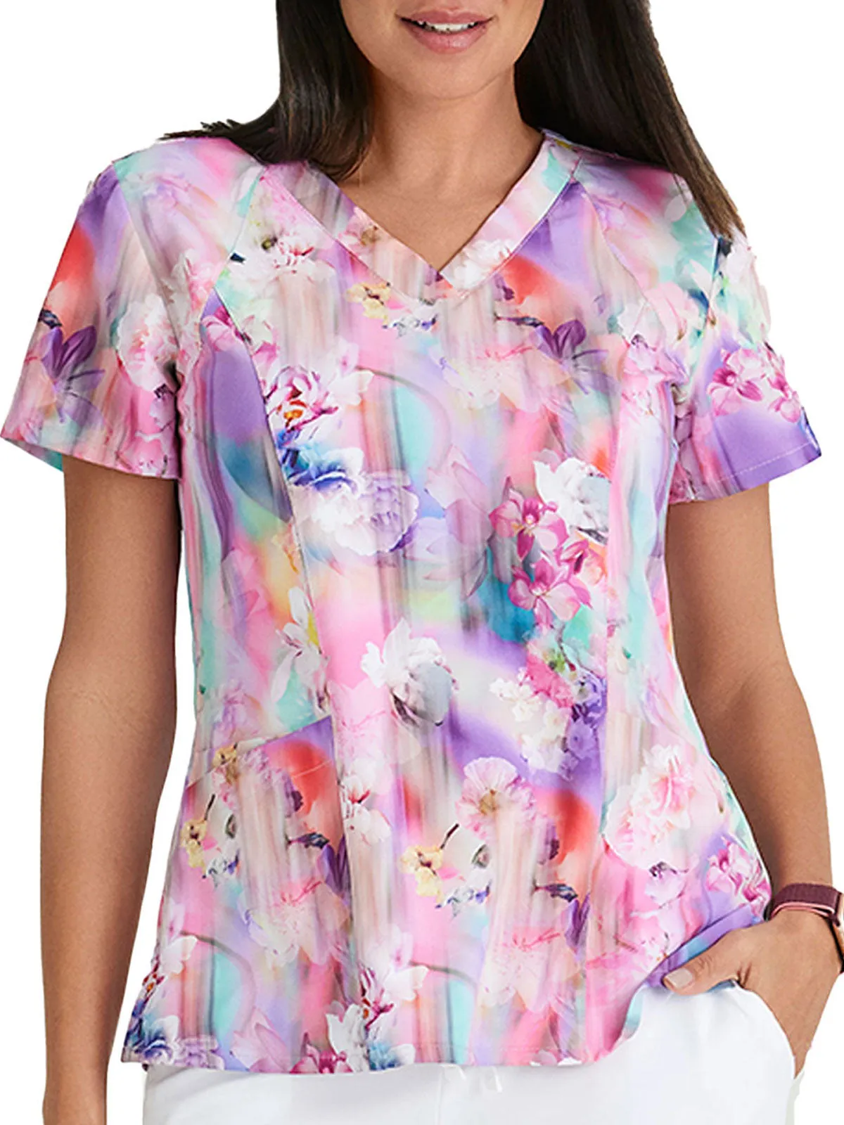 Barco One - Women’s Thrive Print V-Neck Scrub Top