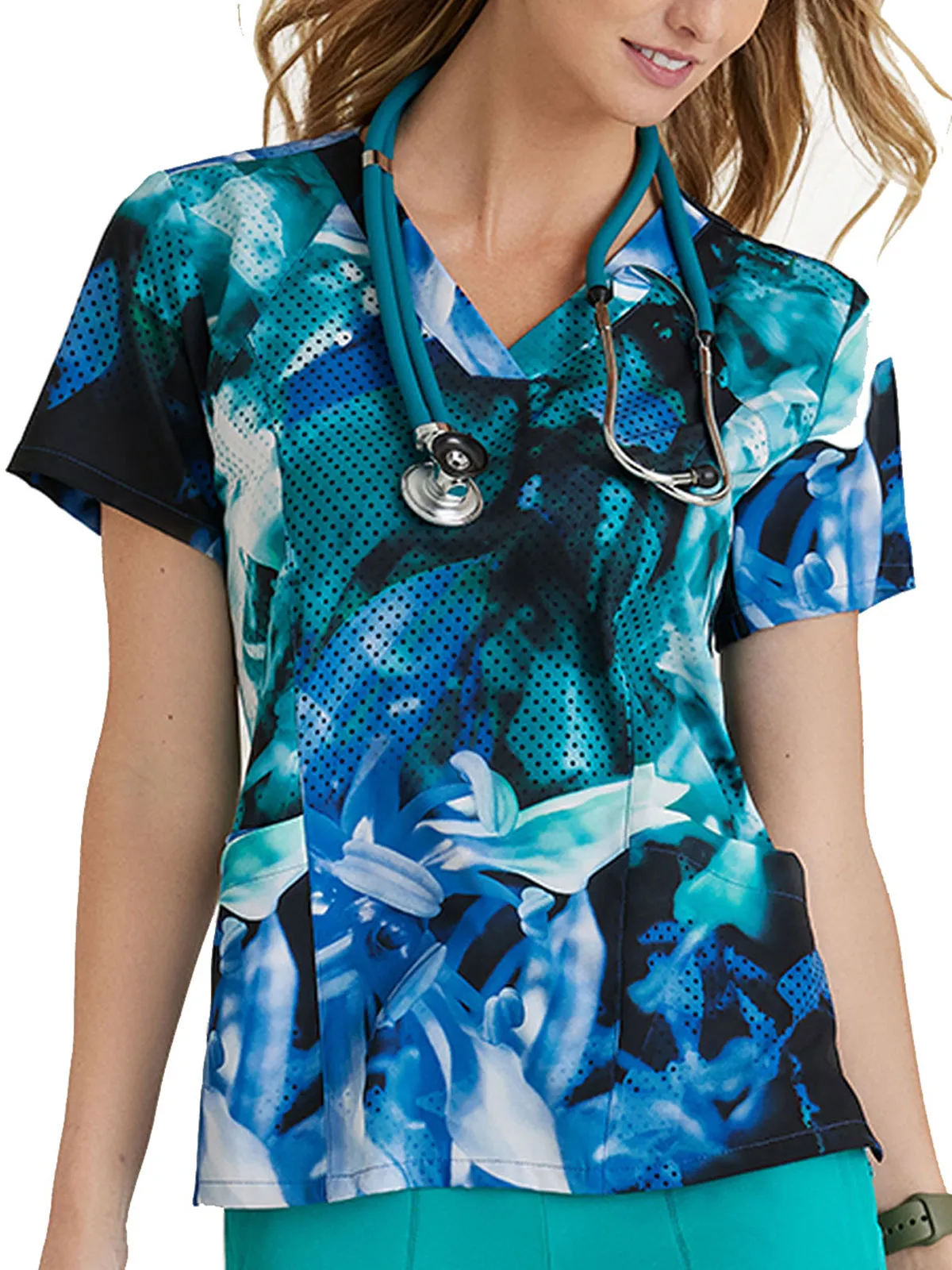 Barco One - Women’s Thrive Print V-Neck Scrub Top