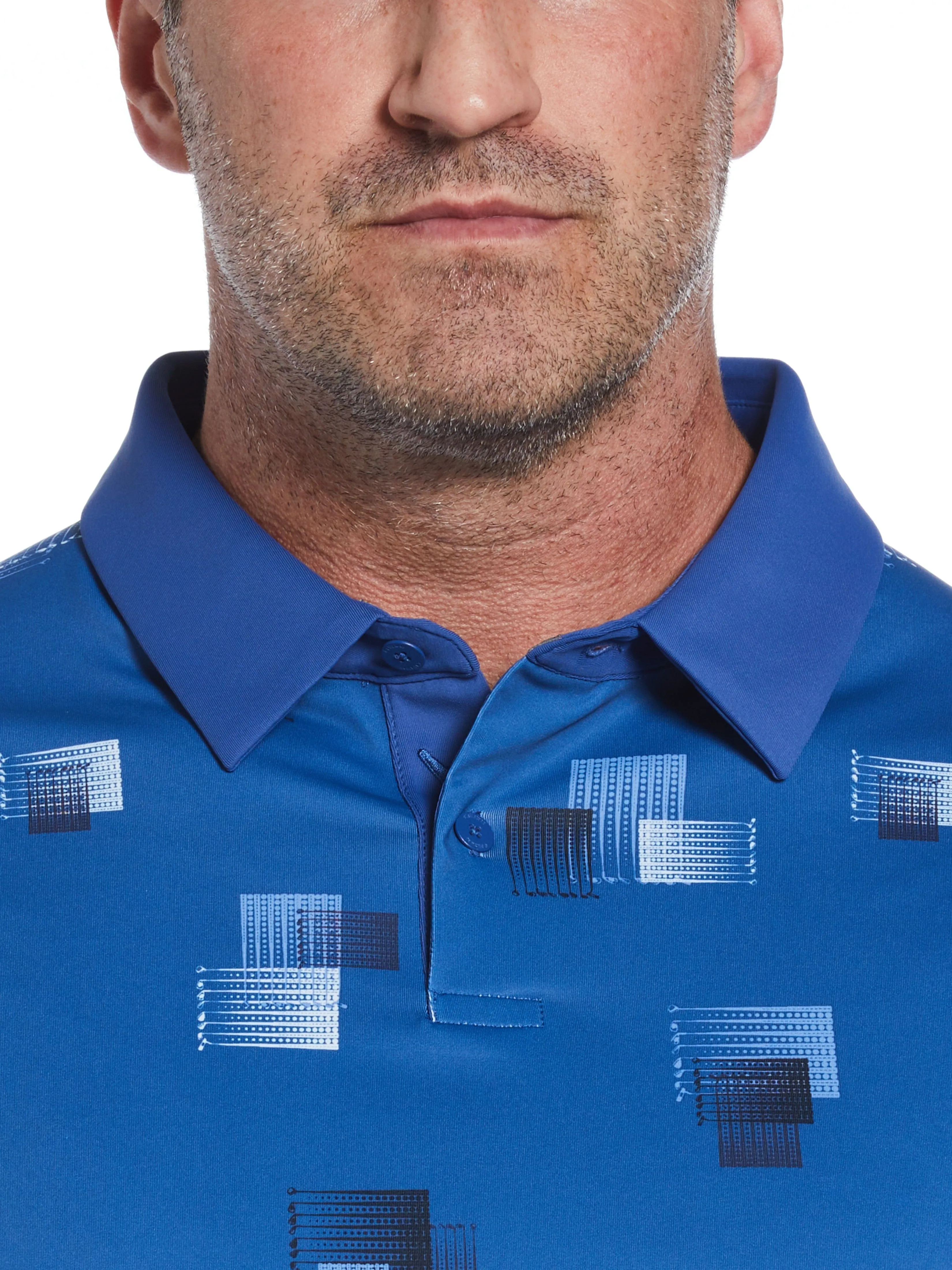 Big & Tall 8 Essential Clubs Print Golf Polo