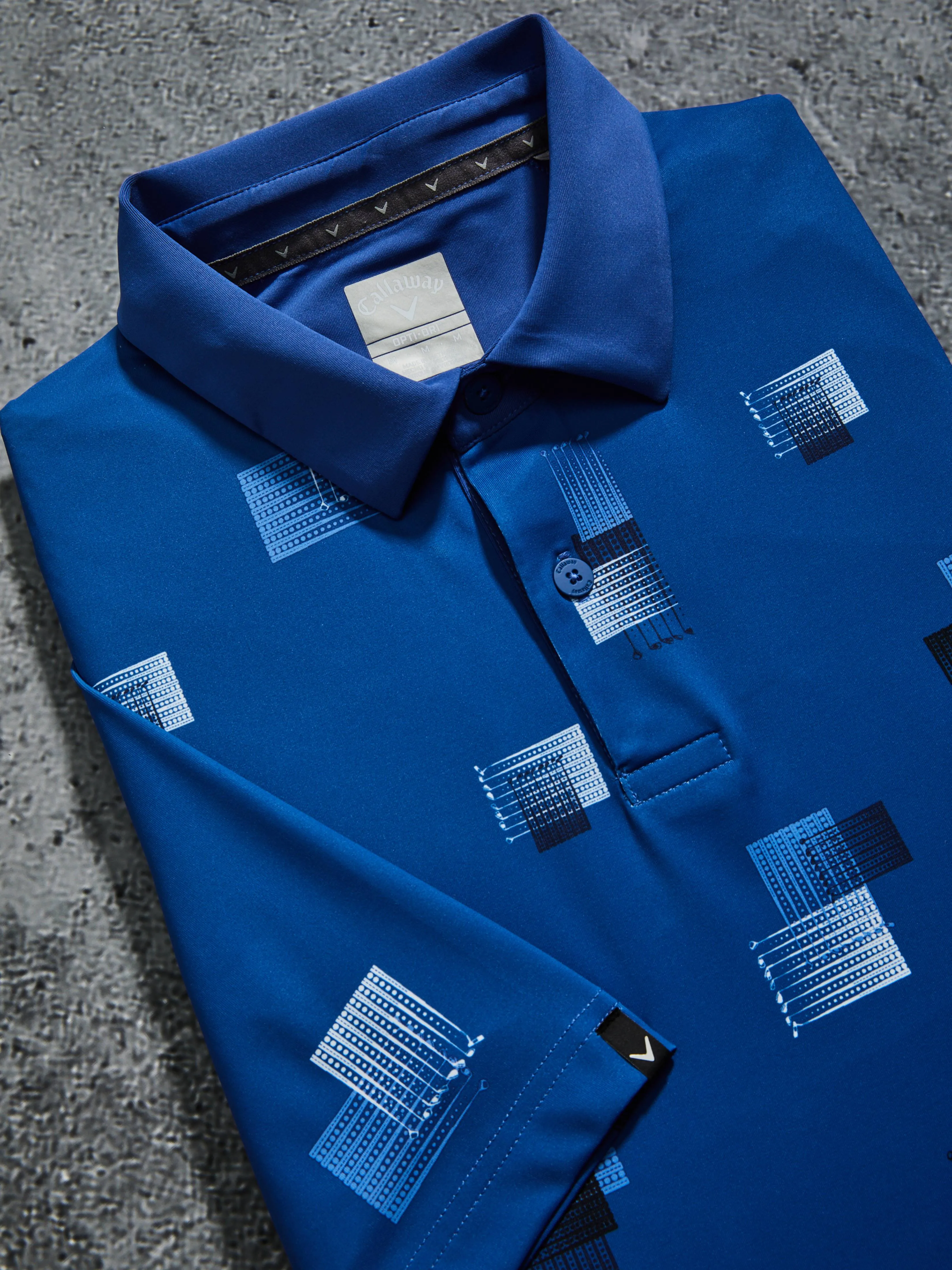 Big & Tall 8 Essential Clubs Print Golf Polo