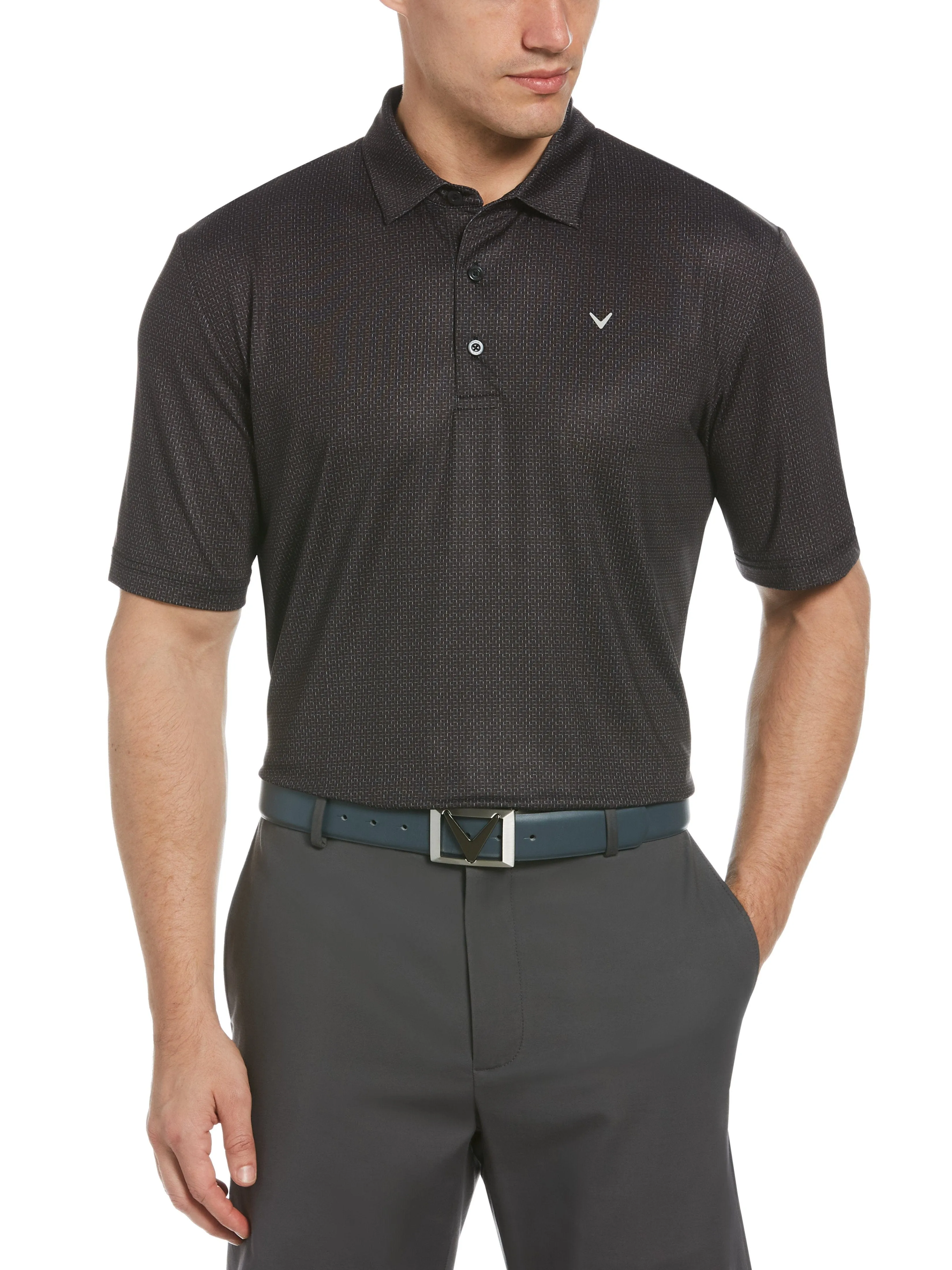 Big & Tall Allover Grid Polo