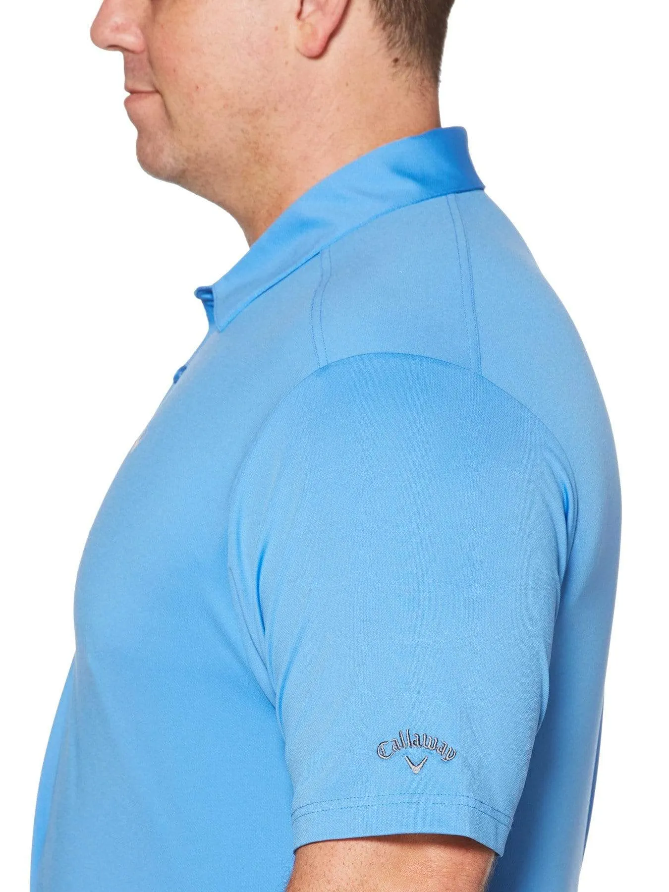 Big & Tall Cooling Micro Hex Polo with Chevron