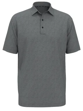 Big & Tall Heather Geo Print Golf Polo
