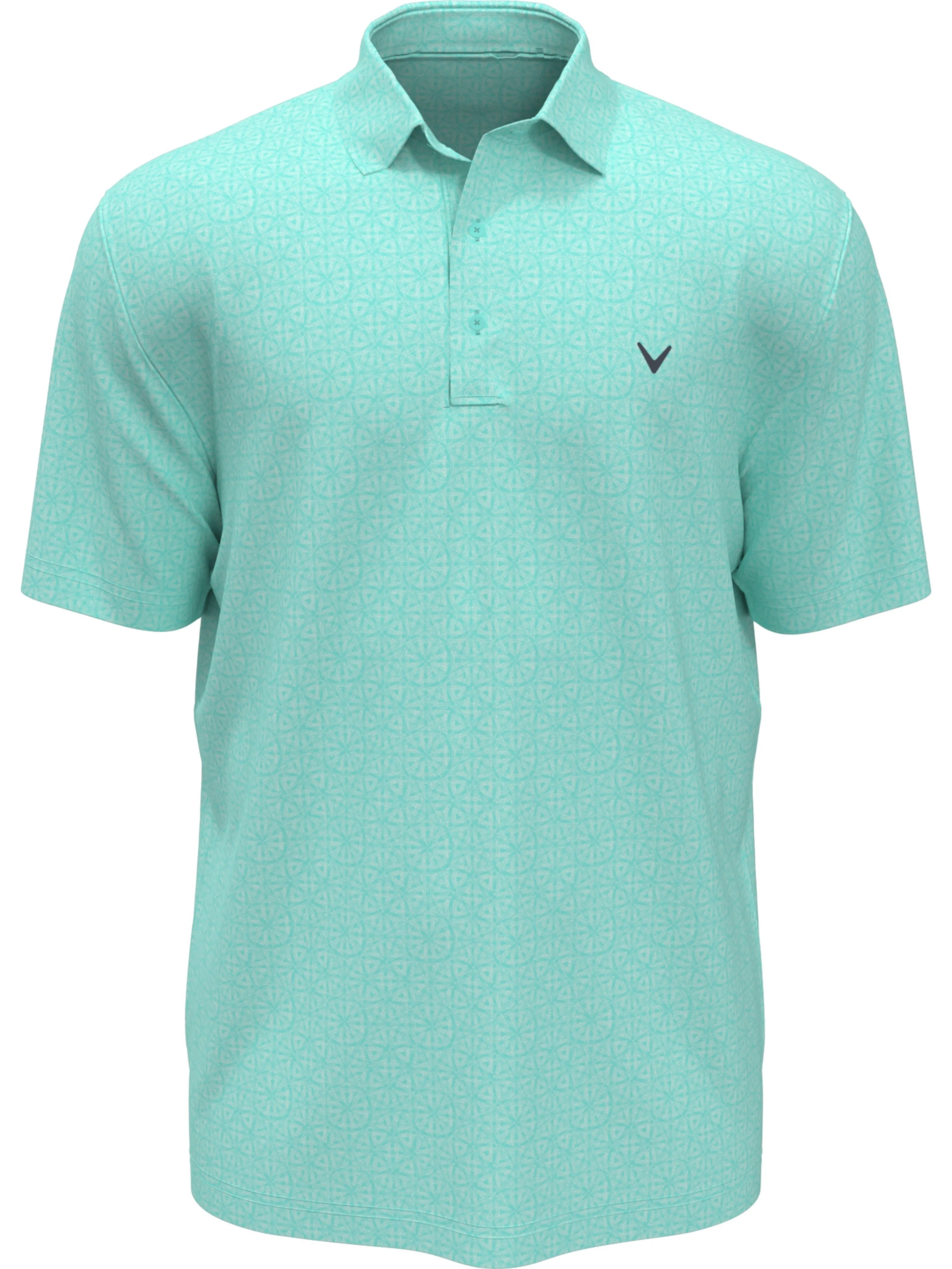 Big & Tall Stitched Foulard Print Golf Polo