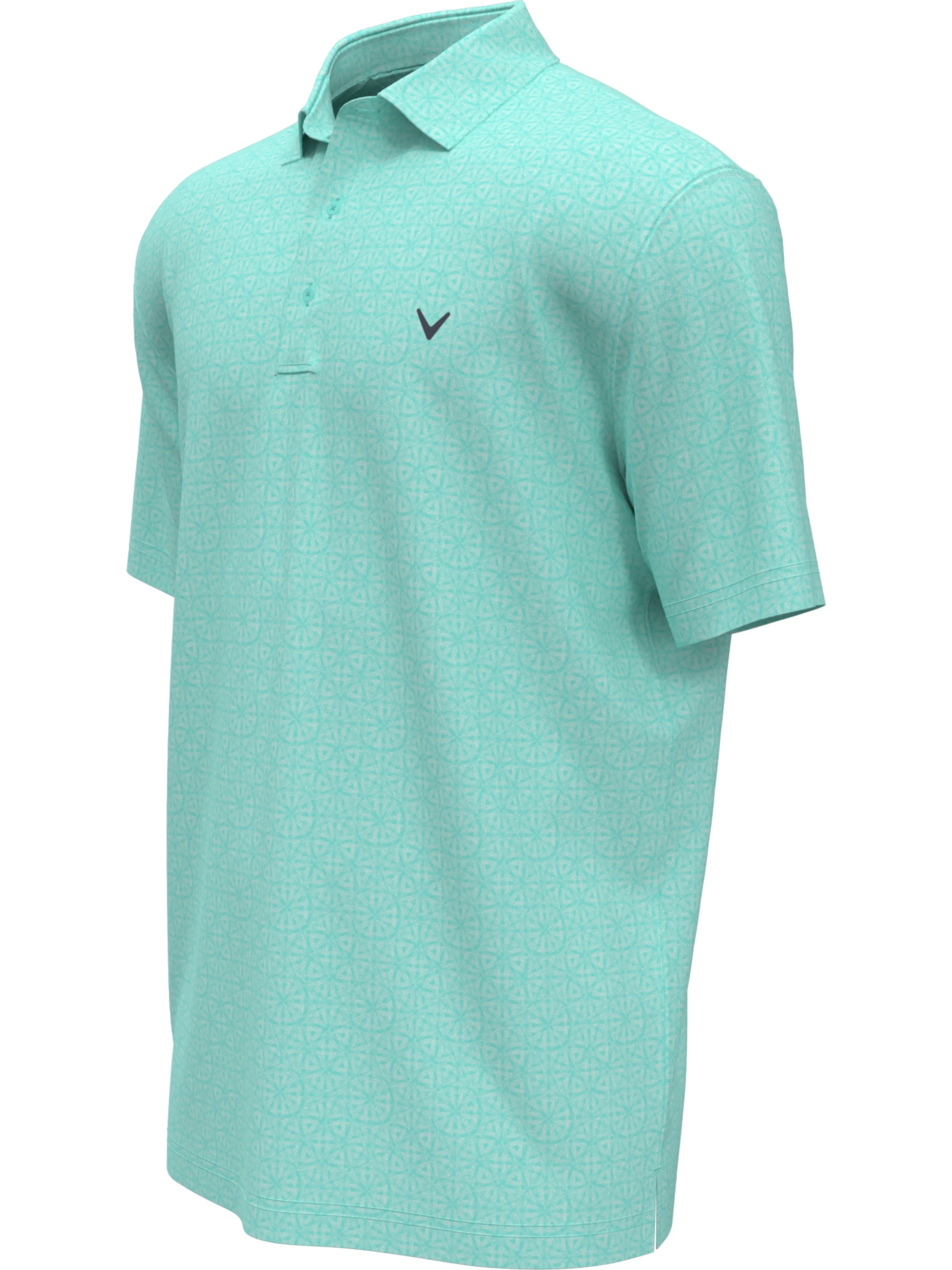 Big & Tall Stitched Foulard Print Golf Polo