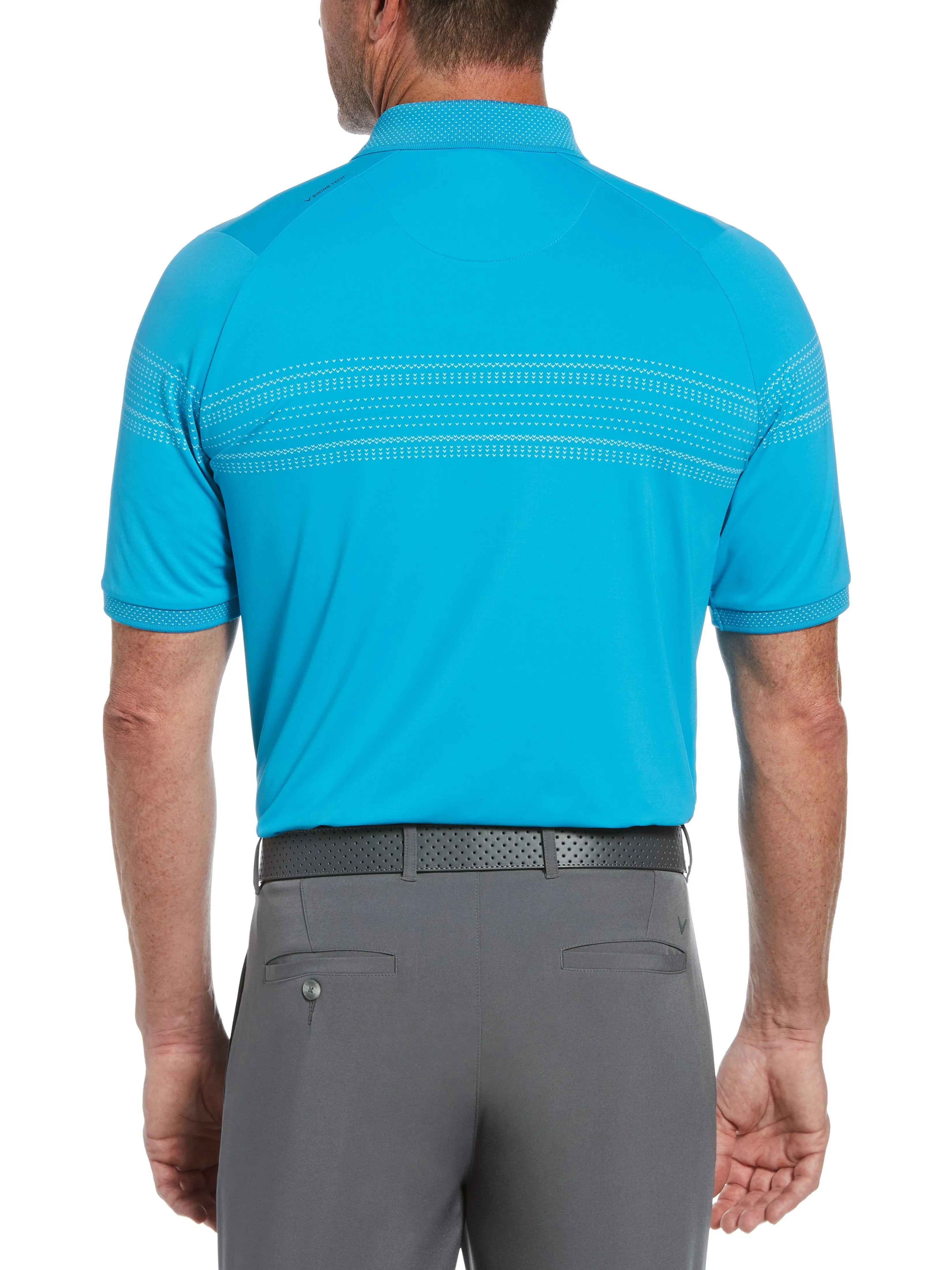 Big & Tall Swing Tech™ Birdseye Racer Stripe Polo