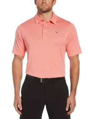Big & Tall Ventilated Heather Jacquard Golf Polo