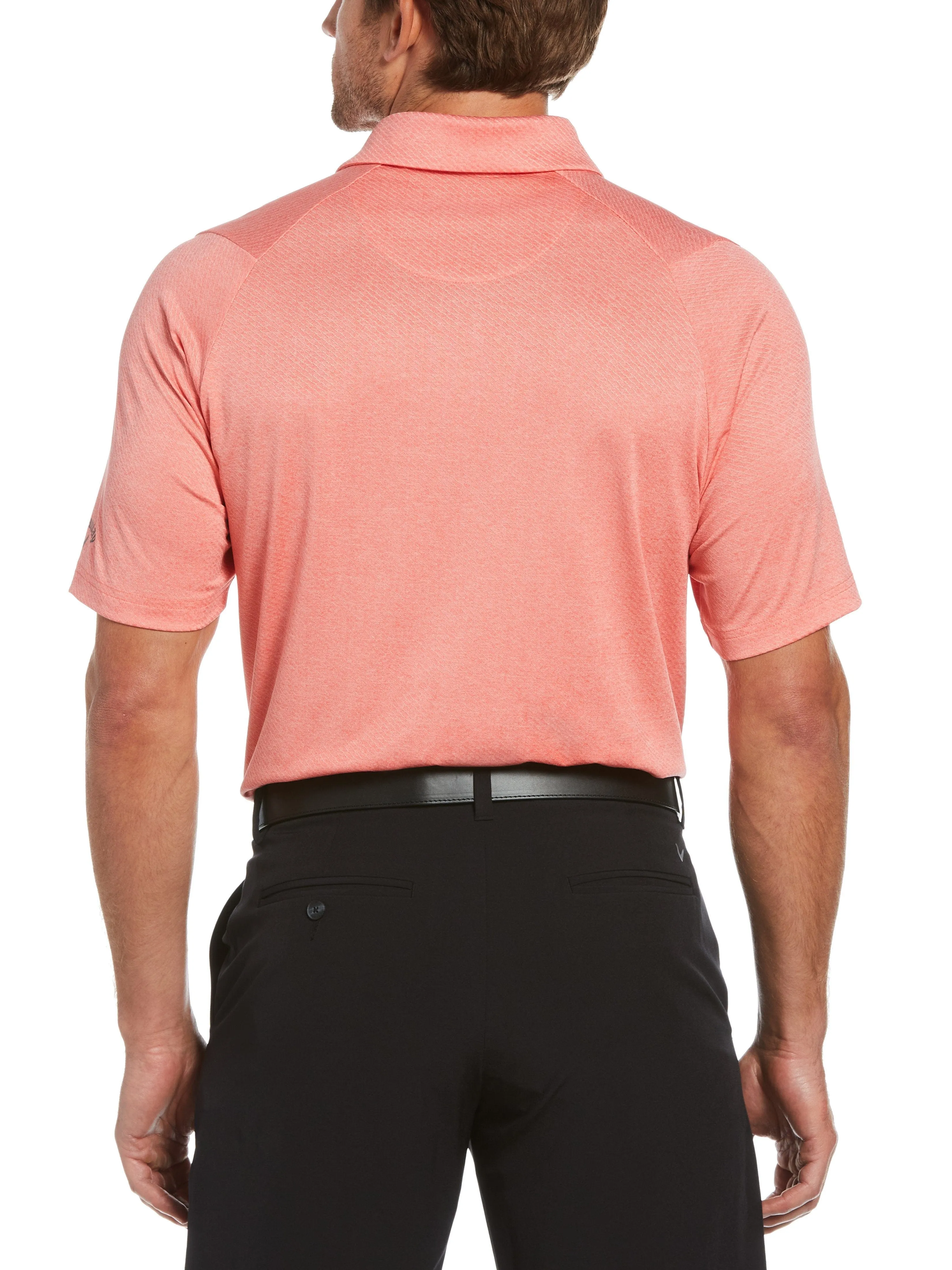 Big & Tall Ventilated Heather Jacquard Golf Polo