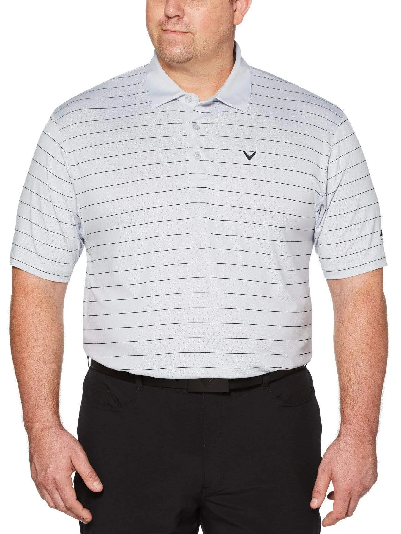 Big & Tall Ventilated Stripe Polo