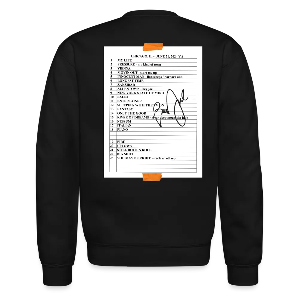 Billy Joel "6-21-24 Chicago Set List" Crewneck - Online Exclusive