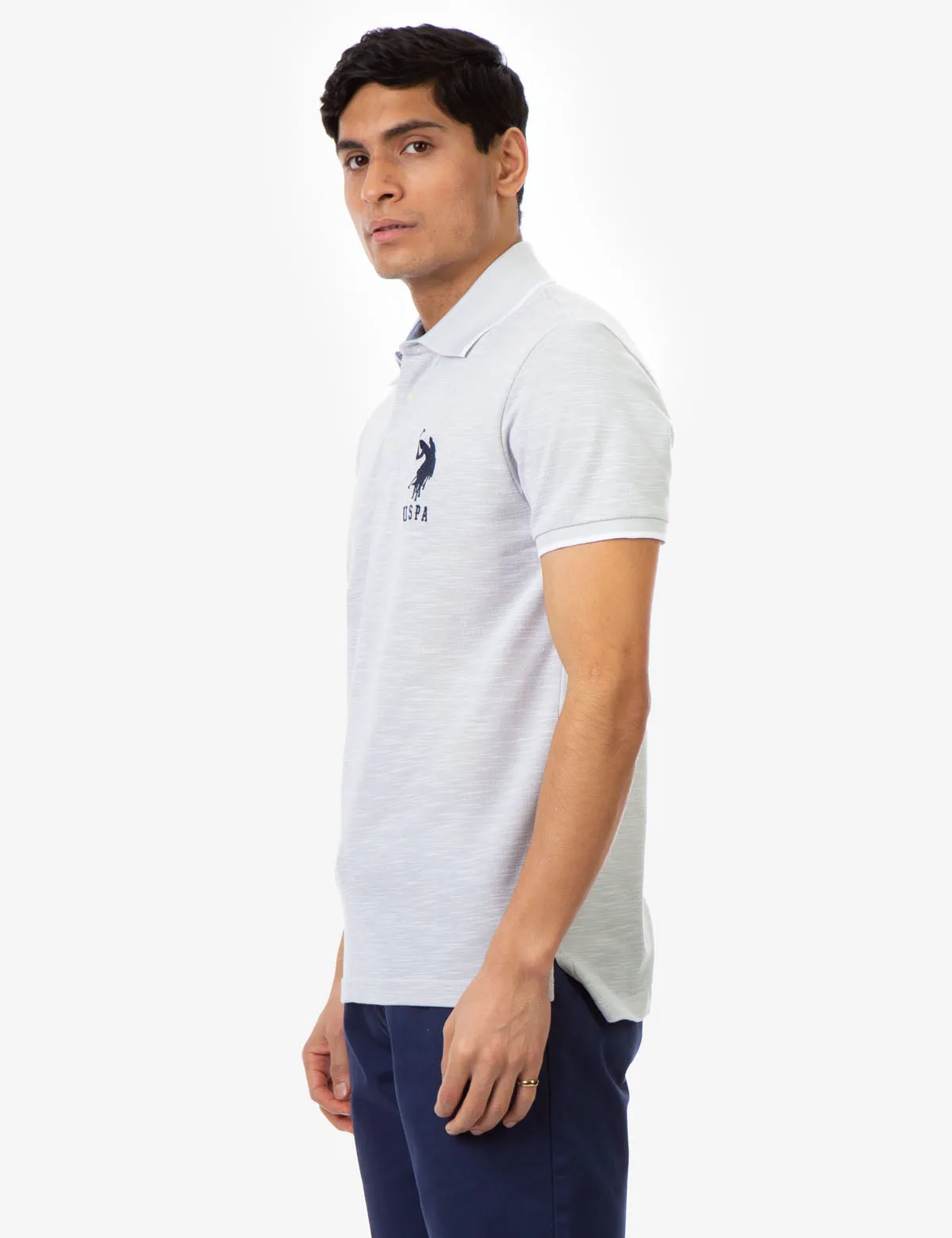 BIRDSEYE SLUB POLO SHIRT