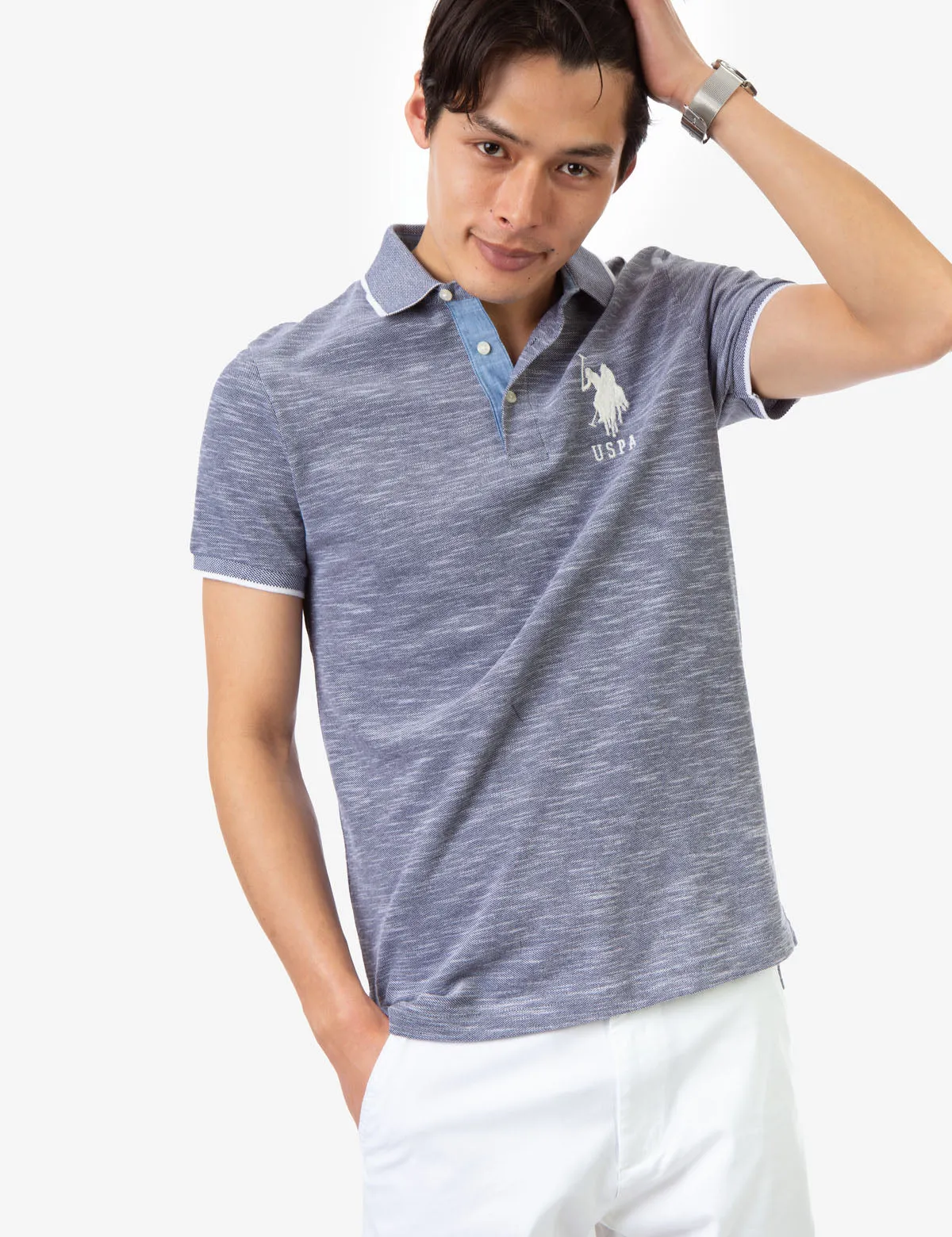 BIRDSEYE SLUB POLO SHIRT