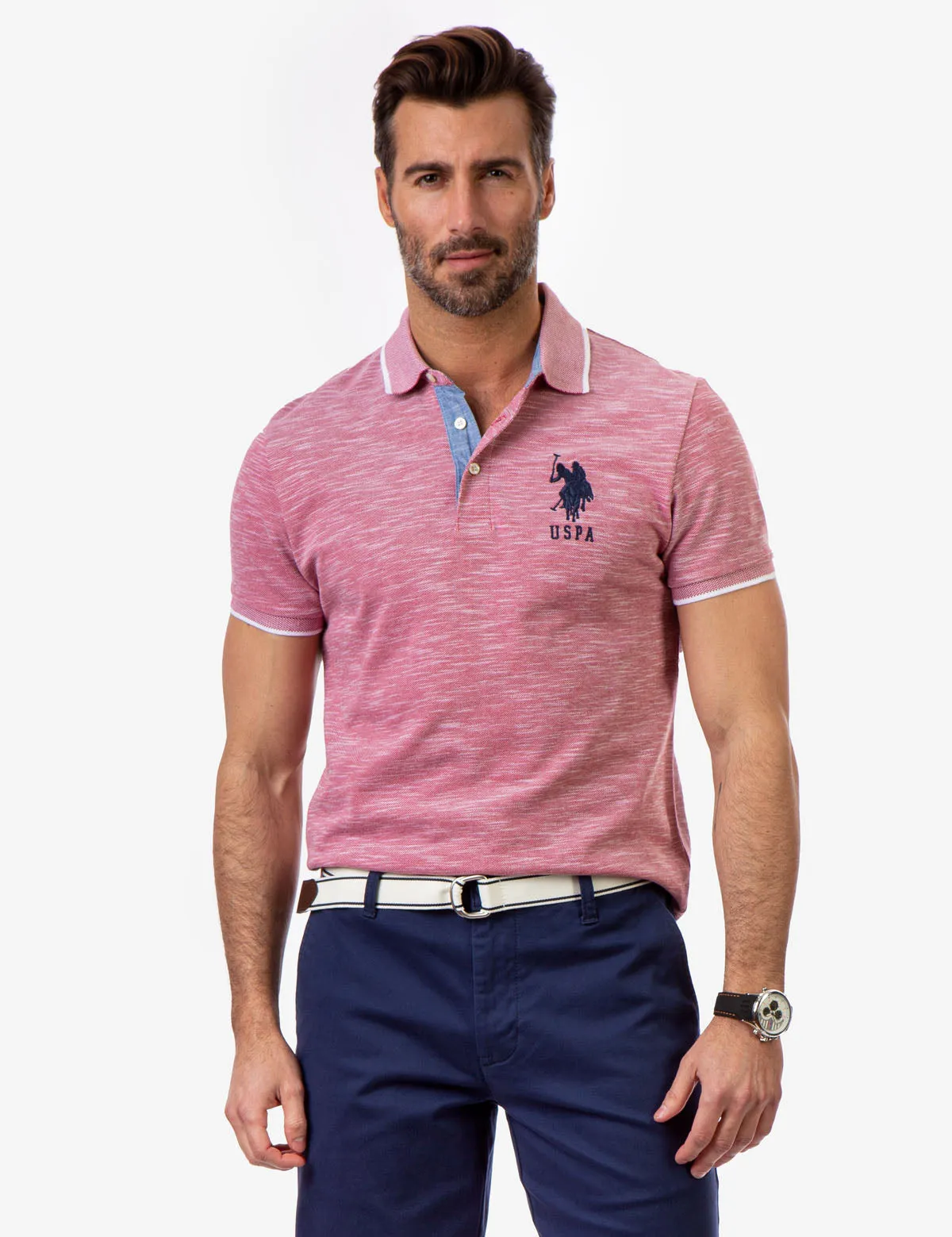 BIRDSEYE SLUB POLO SHIRT