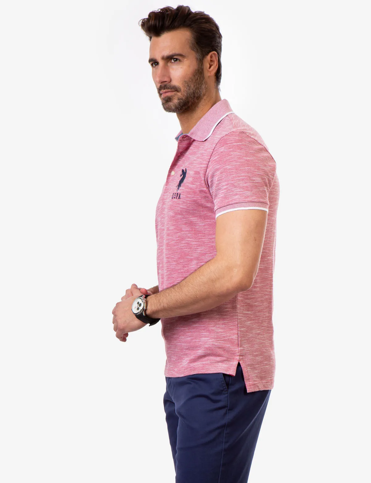 BIRDSEYE SLUB POLO SHIRT