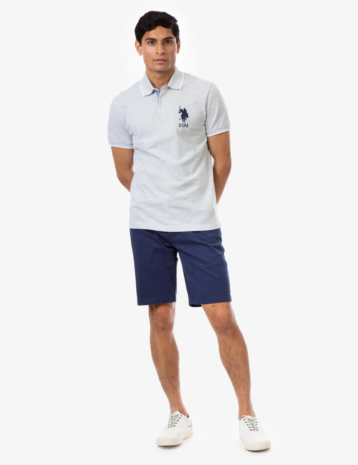 BIRDSEYE SLUB POLO SHIRT
