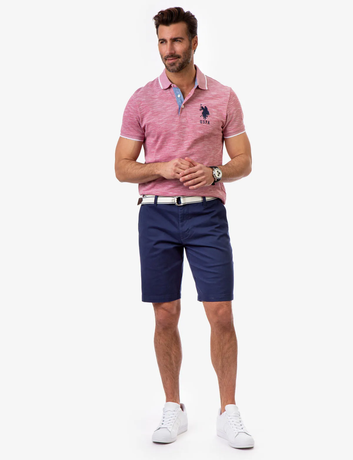 BIRDSEYE SLUB POLO SHIRT