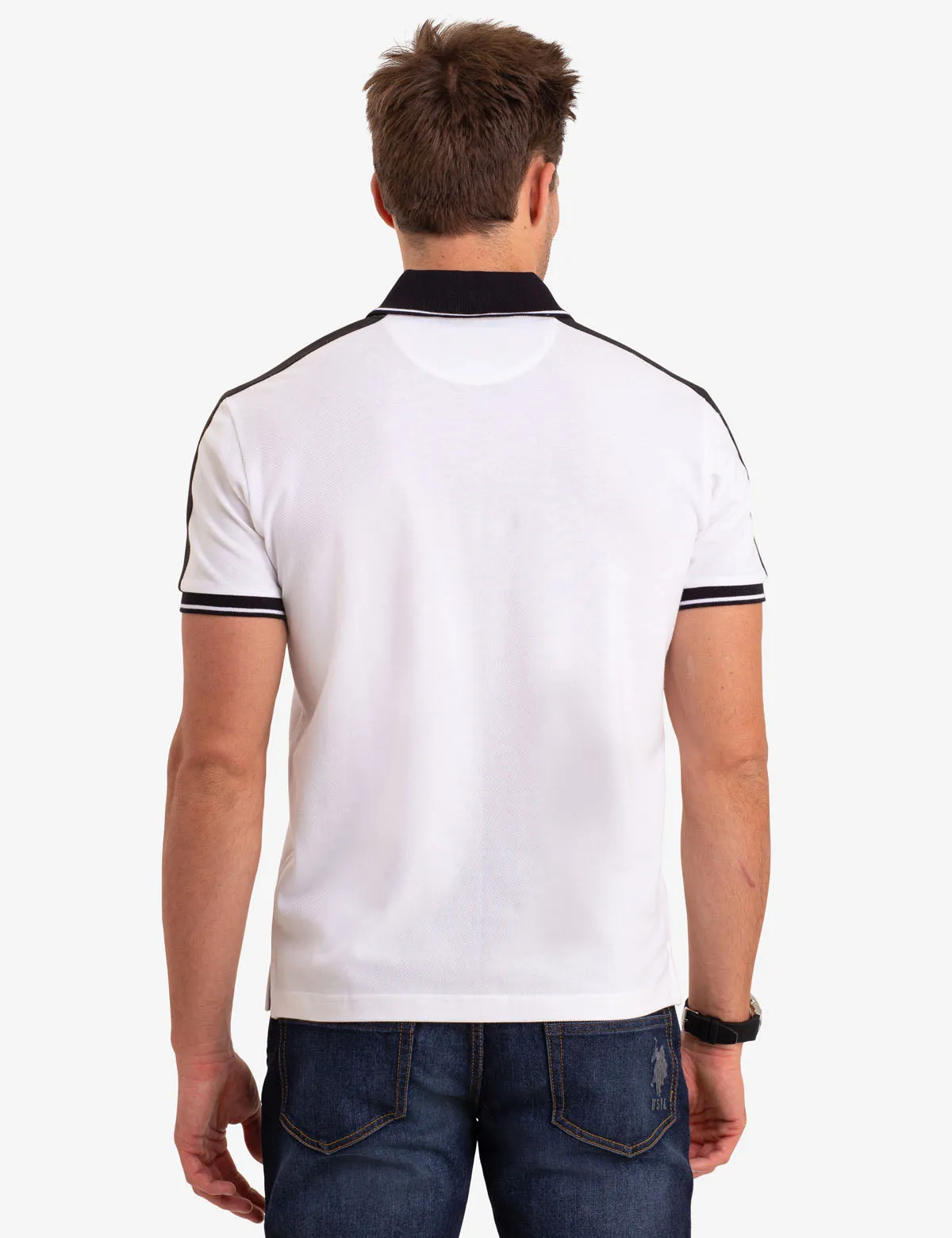 BLACK MALLET SHAWL COLLAR POLO SHIRT