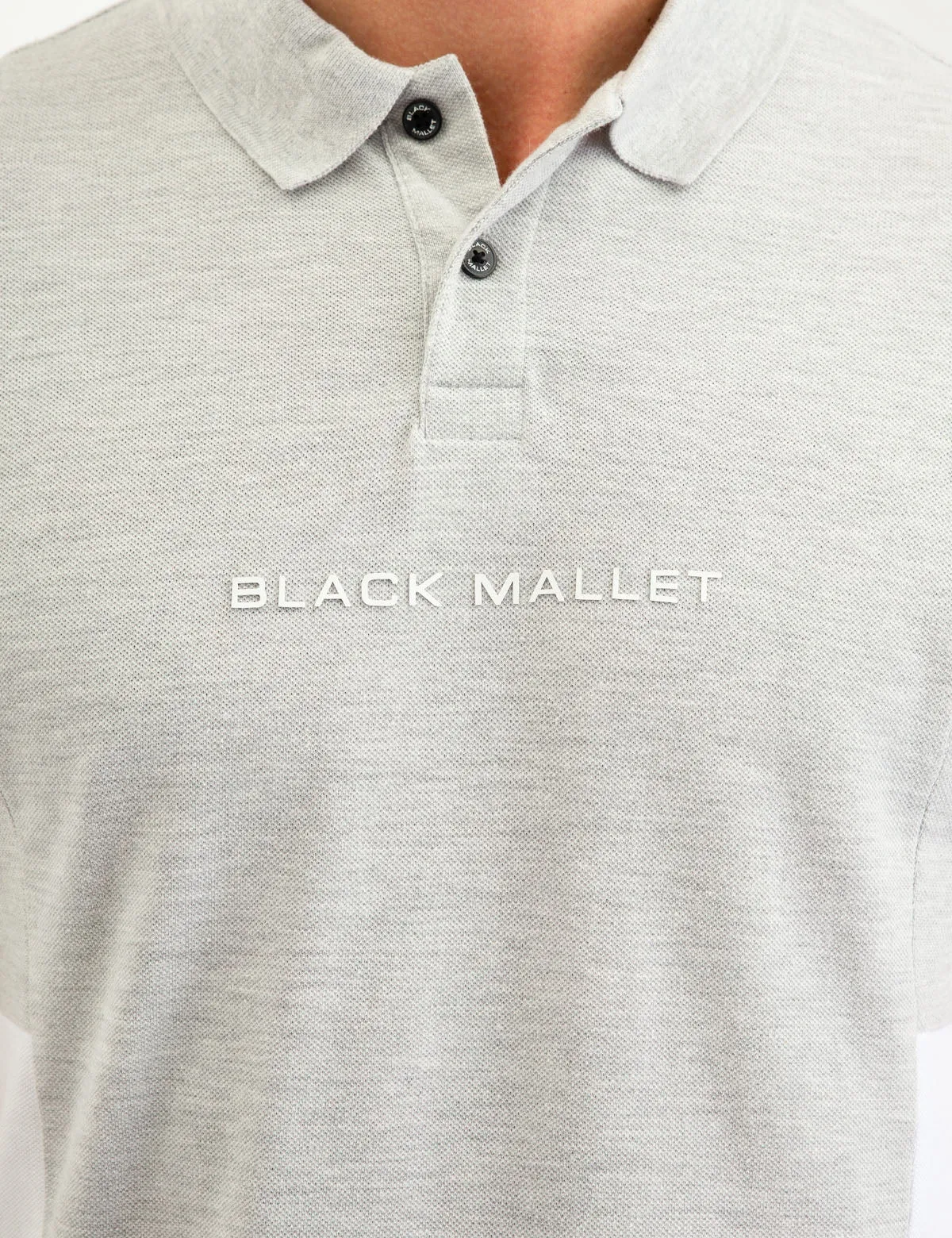 BLACK MALLET SIZE STRIPE POLO SHIRT