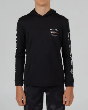 Bruce Boys Black Hood Sunshirt