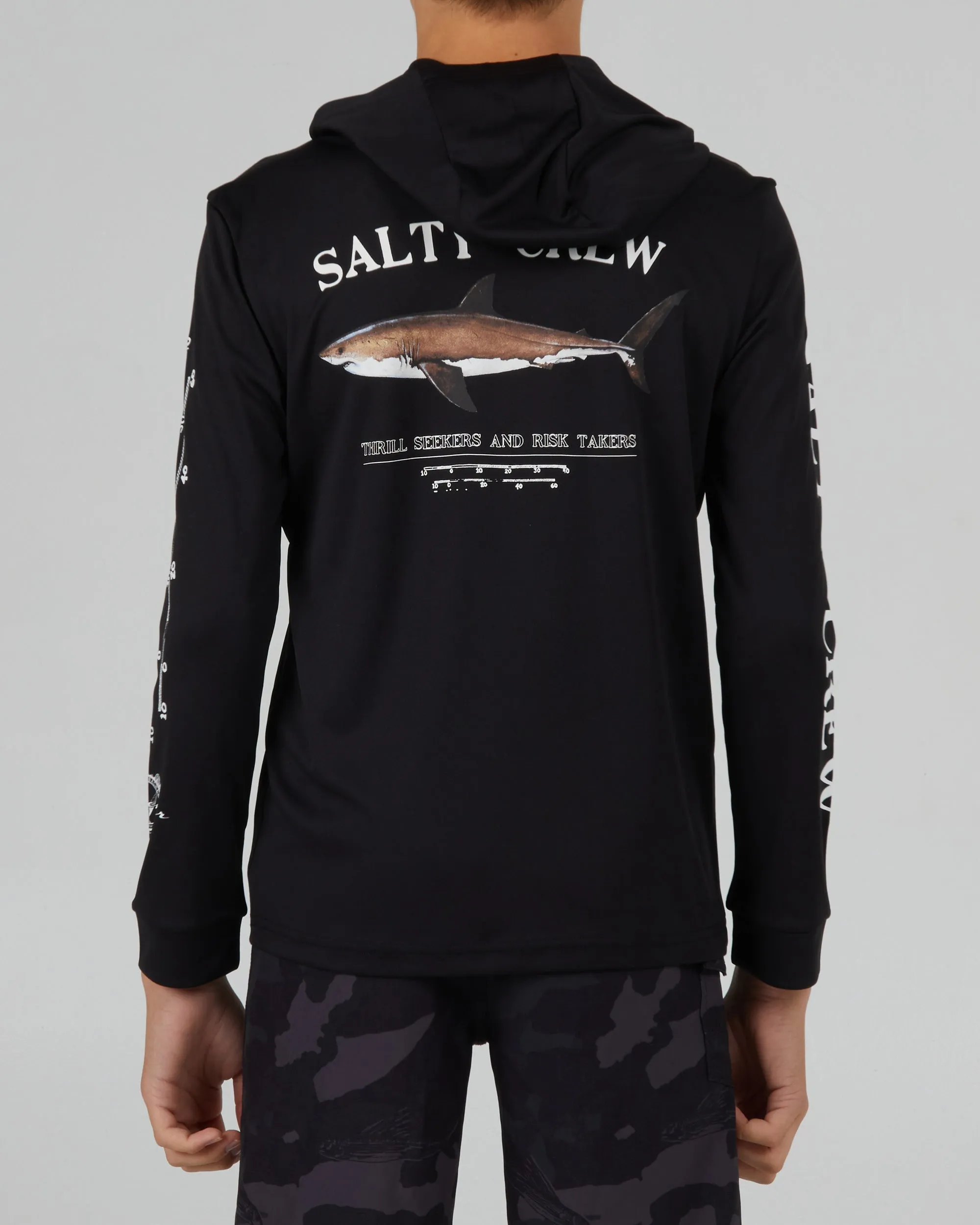 Bruce Boys Black Hood Sunshirt